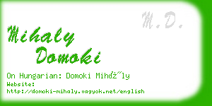 mihaly domoki business card